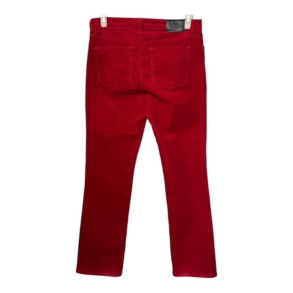 Lauren Ralph Lauren Jean Co. Classic Straight Leg Corduroy Pants Red Size 10 - Picture 3 of 8